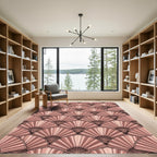 Rose Gold Fan Art Deco Rug