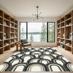Archway Black Gray Cream Geometric Rug
