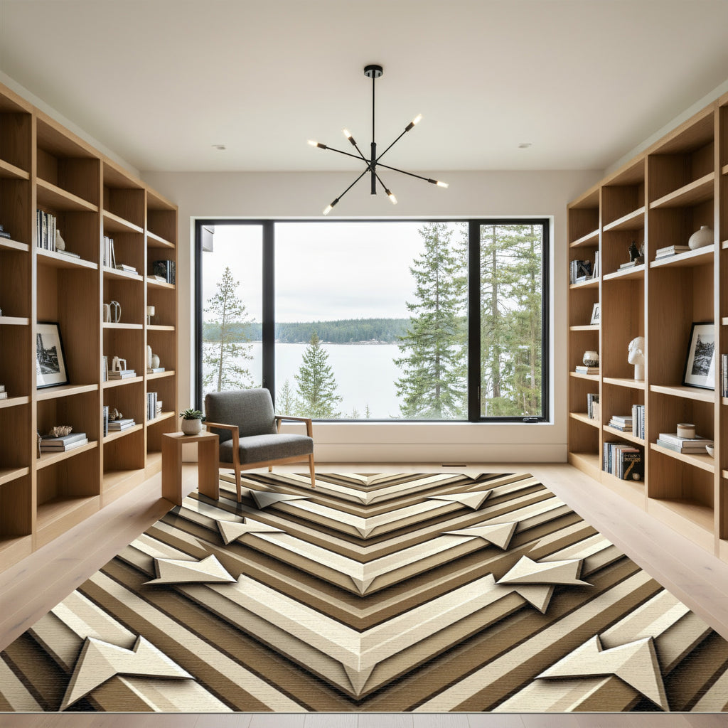 Golden Arrow Chevron Layers Rug