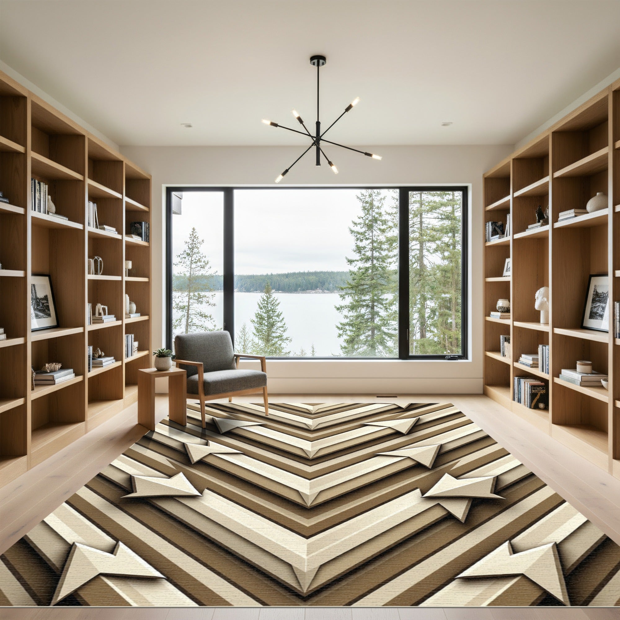 Golden Arrow Chevron Layers Rug