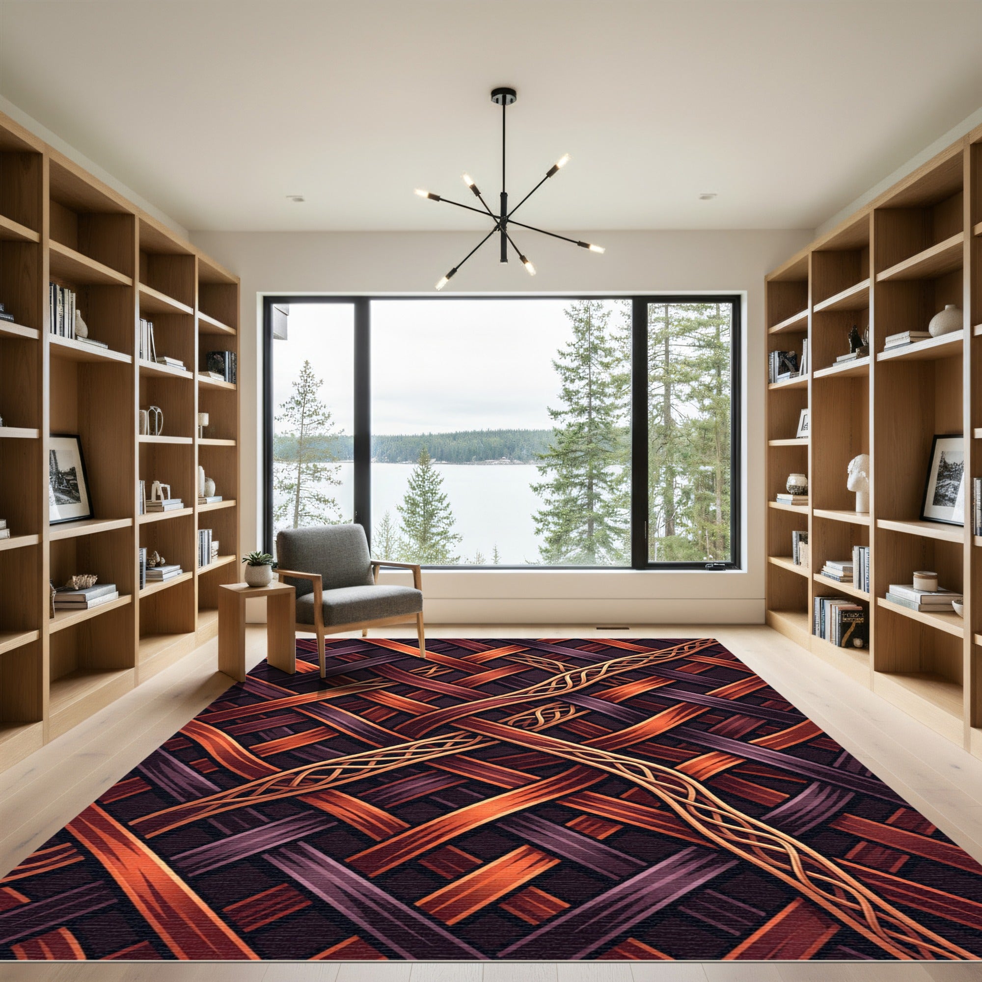 Bronze Interwoven Copper Celtic Ribbon Rug