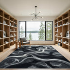 Monochromatic Stone Whimsical Strands Rug