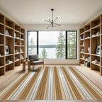 Earthy Ombre Stripe Composition Rug
