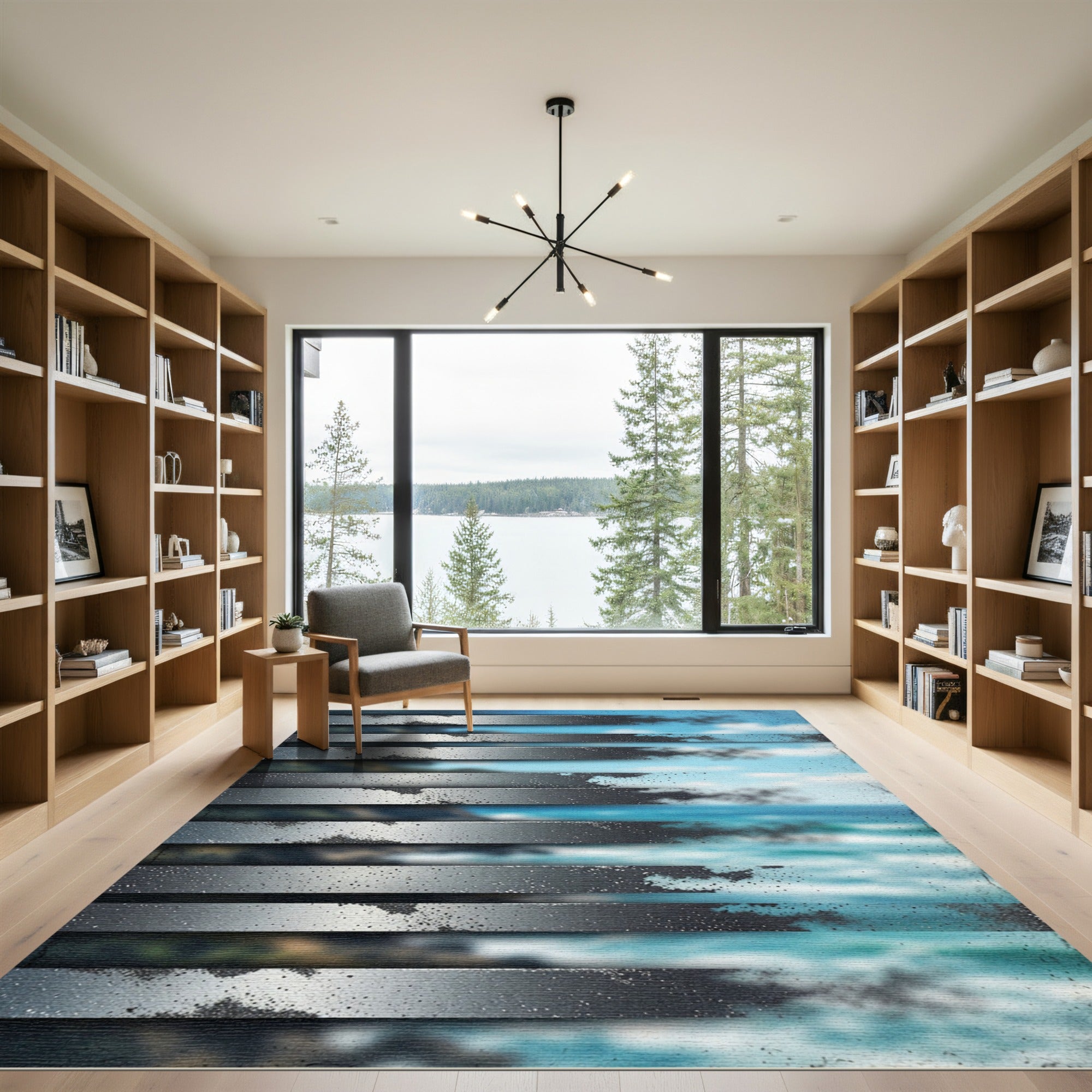Metallic Coastal Horizon Textured Stripe Rug