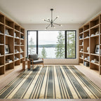 Vintage Tonal Stripe Texture Rug