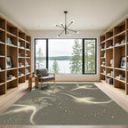 Celestial Cream Galaxy Dot Cluster Rug