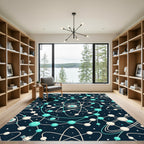 Cosmic Orbiting Atom Network Rug