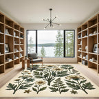 Botanical Cream and Sage Meadow Flora Rug