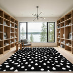 White Water Droplet Scatter Composition Rug