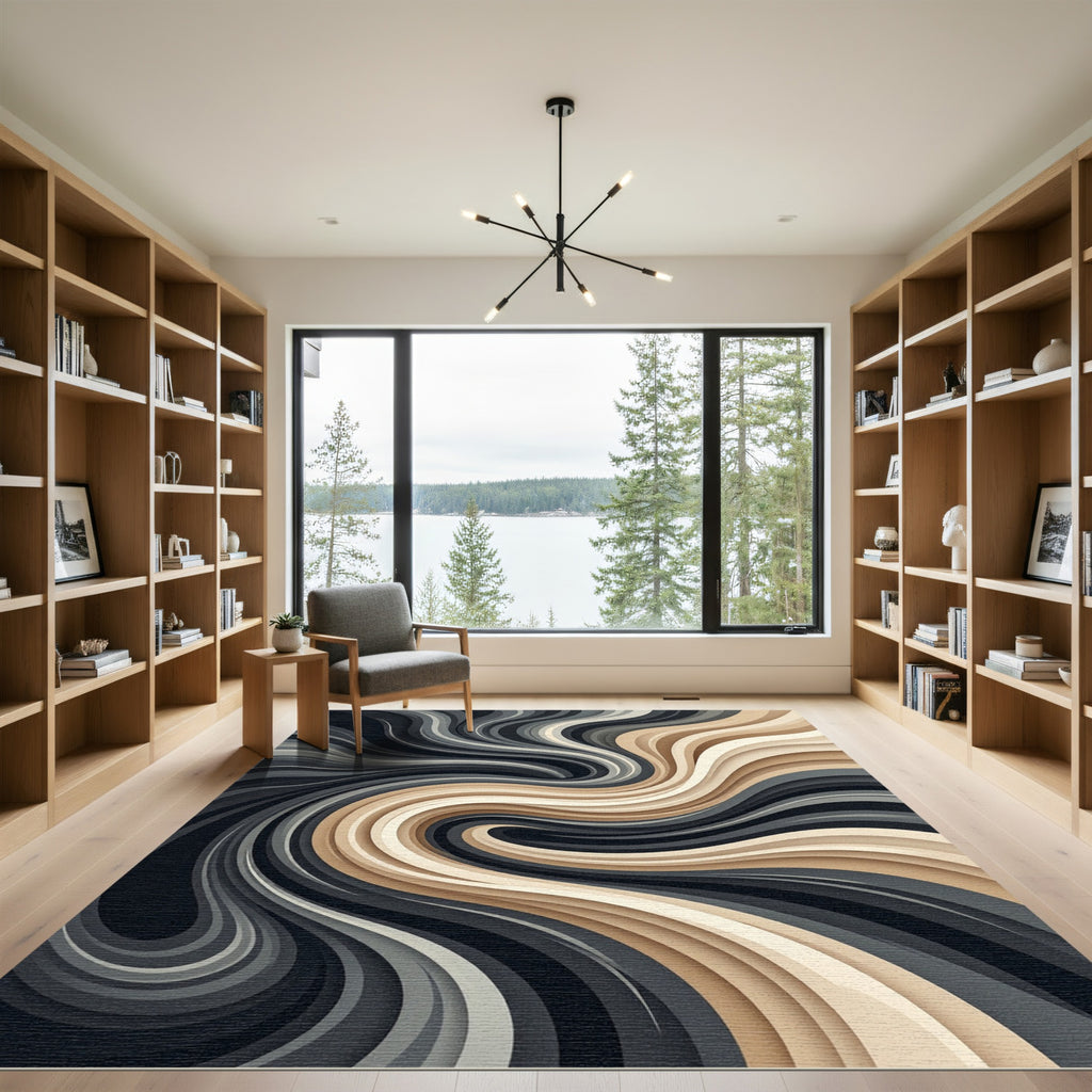 Abstract Fluid Neutral Tone Wave Rug