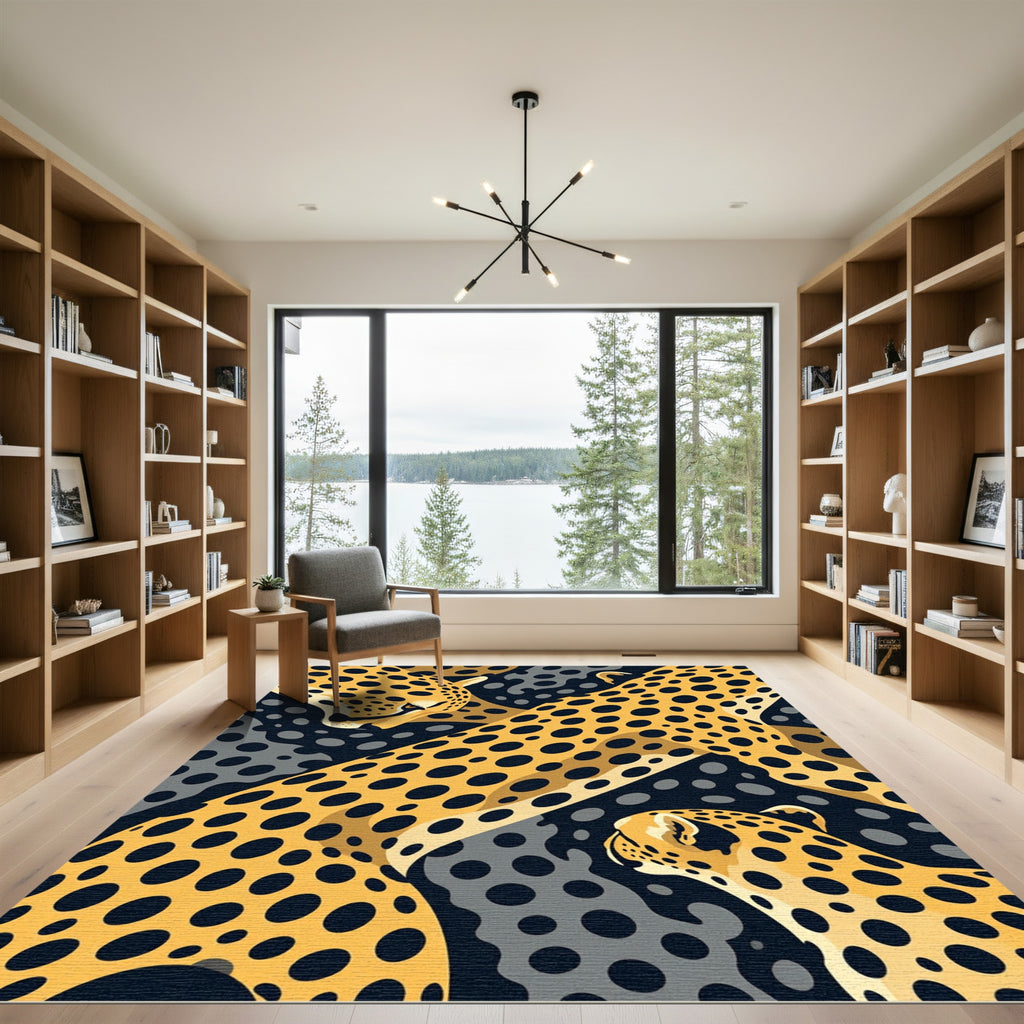 Bold Cheetah Spot Abstract Blend Rug