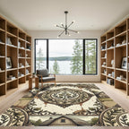 Rustic Farmhouse Wheat Botanical Art Rug