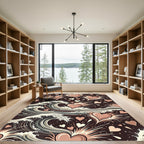 Pink Heart Wave Burst Rug