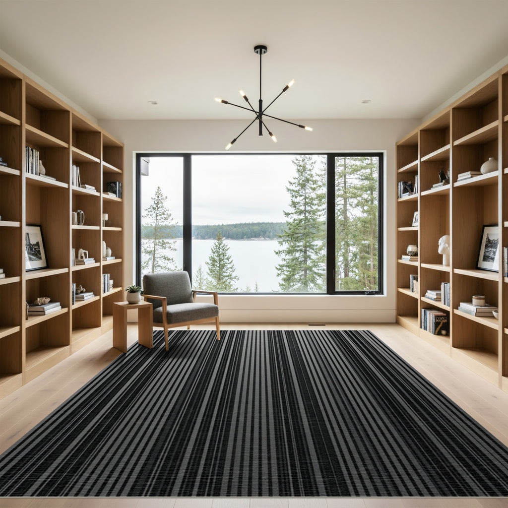 Monochromatic Vertical Stripe Rug