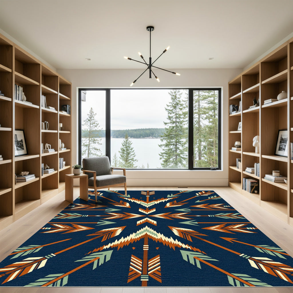 Navajo Inspired Arrow Medallion Rug