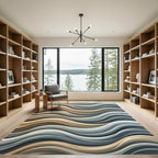 Earthy Toned Wavy Stripes Rug