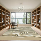 Abstract Neutral Rippling Water Wave Rug