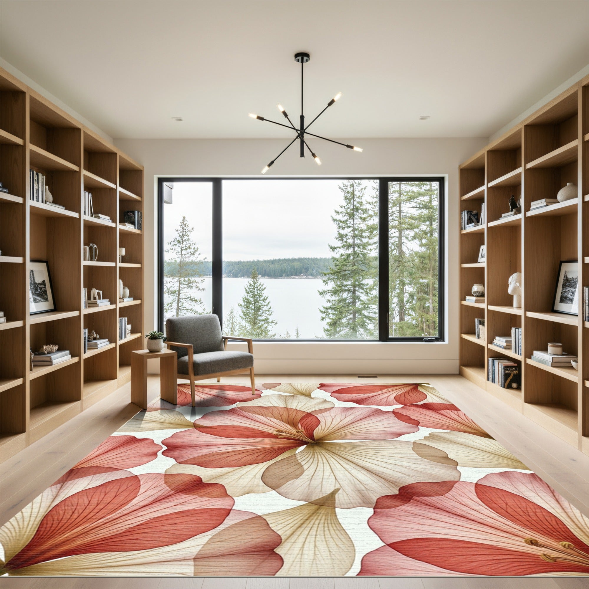 Ethereal Translucent Petal Artistry Rug