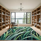 Lush Emerald Rain Kissed Grass Rug
