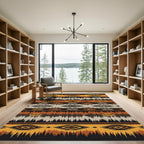 Earthy Southwestern Geometric Diamond Stripe Rug