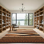 Earth Tones Desert Landscape Peaks Rug