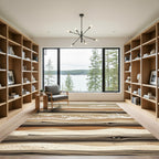 Coastal Wood Grain Beach Seascape Rug