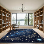 Celestial Starry Bat Constellation Art Rug