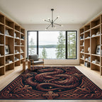 Celtic Bronze Dragon Knot Emblem Rug