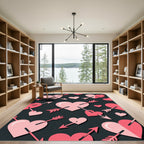 Pink Heart Arrows Seamless Composition Rug