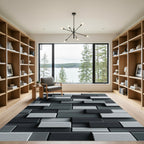 Monochromatic Stacked Rectangular Blocks Rug