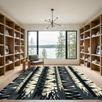 Monochromatic Forest Birch Tree Bark Rug