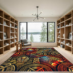 Ancient Egyptian Fire Medallion Rug