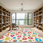 Alphabet Collage Kid Friendly Collage Rug