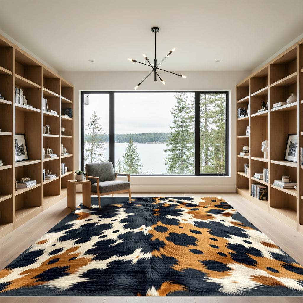 Spotted Calico Animal Hide Rug