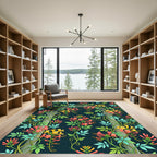 Archway Coral Yellow Floral Vine Rug