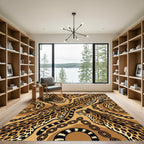 Ocelot And Golden Chain Art Rug