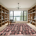 Rose Gold Woven Texture Rug