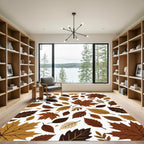 Autumn Leaves Brown And Gold Medley Rug