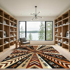 Geometric Tribal Earthy Tones Arrow Art Rug