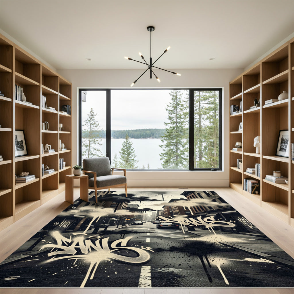 Urban Graffiti Street Art Rug