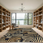 Bold Zebra Animal Stripe Monochrome Rug