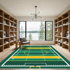Green and Yellow Football Field Rug