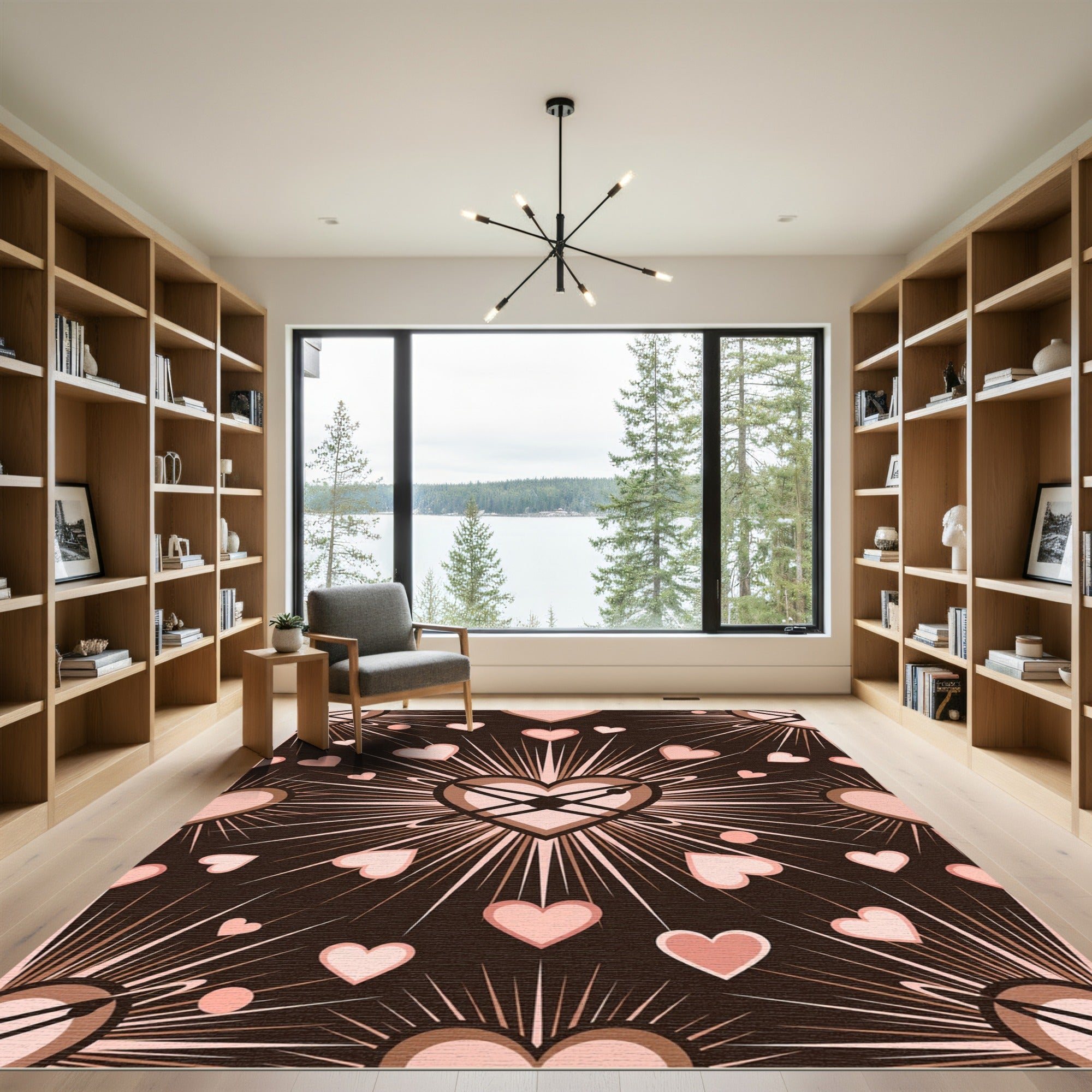 Pink Hearts Bursting Radiance Rug