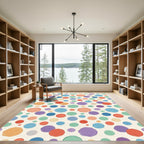 Playful Multicolored Speckled Polka Dot Rug