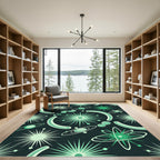 Retro Space Age Atomic Burst Rug