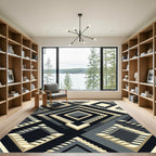 Optical Illusion Stairs Geometric Rug