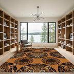 Bold Leopard Roar Faux Fur Rug