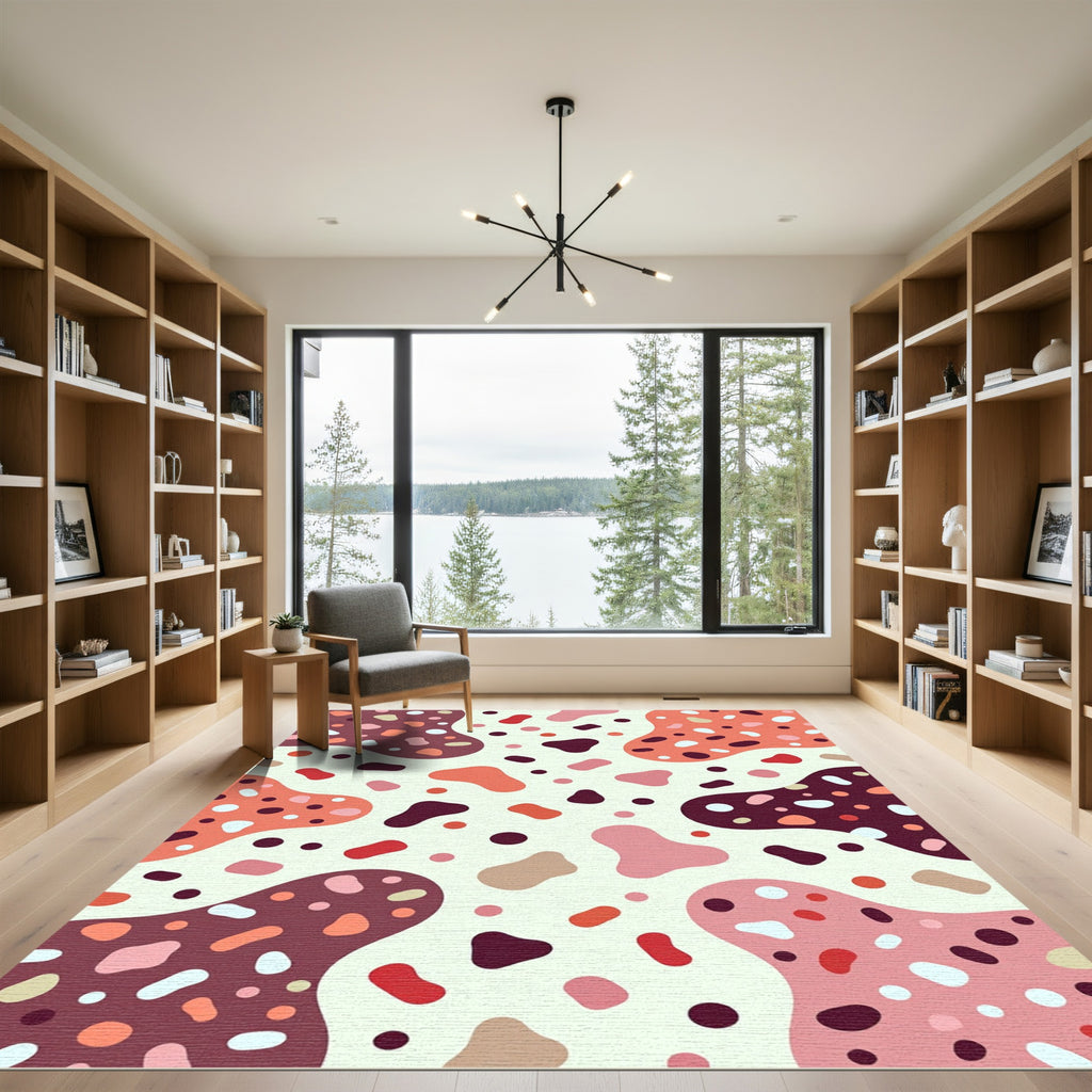 Multicolor Abstract Blob Collage Rug