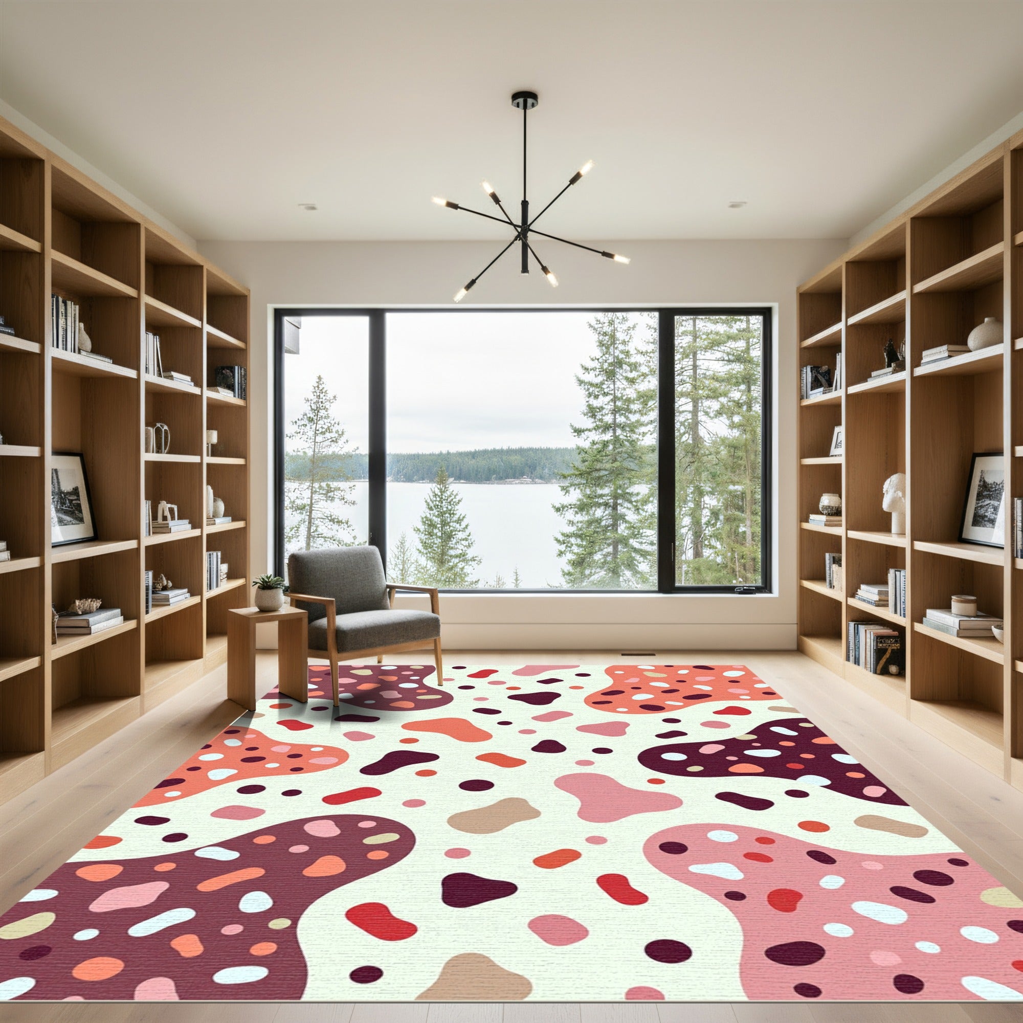 Multicolor Abstract Blob Collage Rug