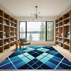 Oceanic Diamond Gradient Geometric Rug